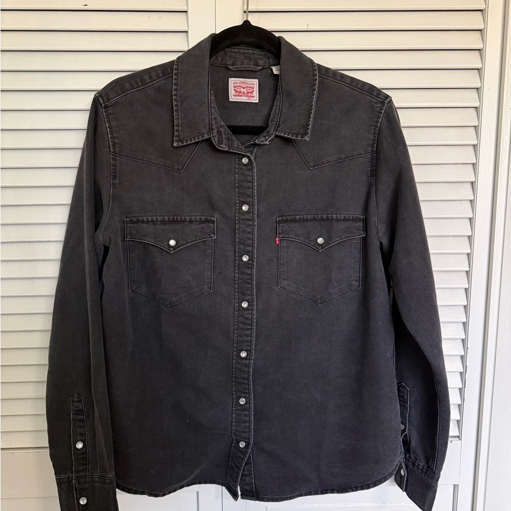 Levi's Men's Charcoal Button Down Shirt